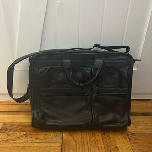 Tumi Classic Black Leather Briefcase